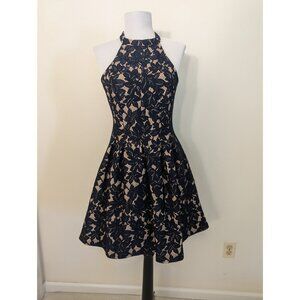 Altar’d State Navy Lace Halter Dress Size S